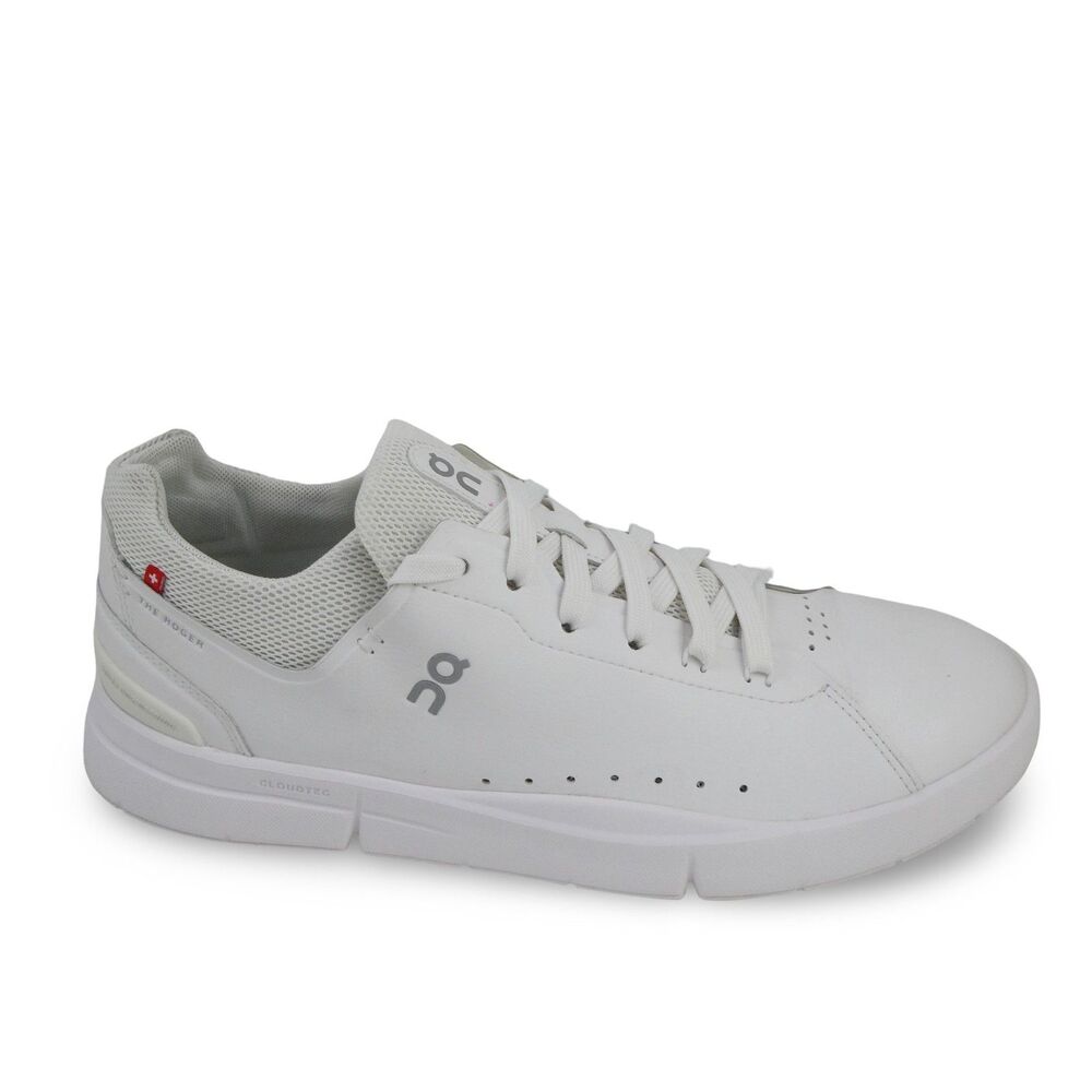 On The Roger Advantage 2 Women's US 10.5 White/Sand Sneaker Shoes Excellent.
